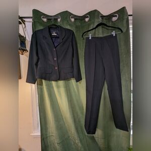 Vintage Navy And White Striped Pantsuit Set